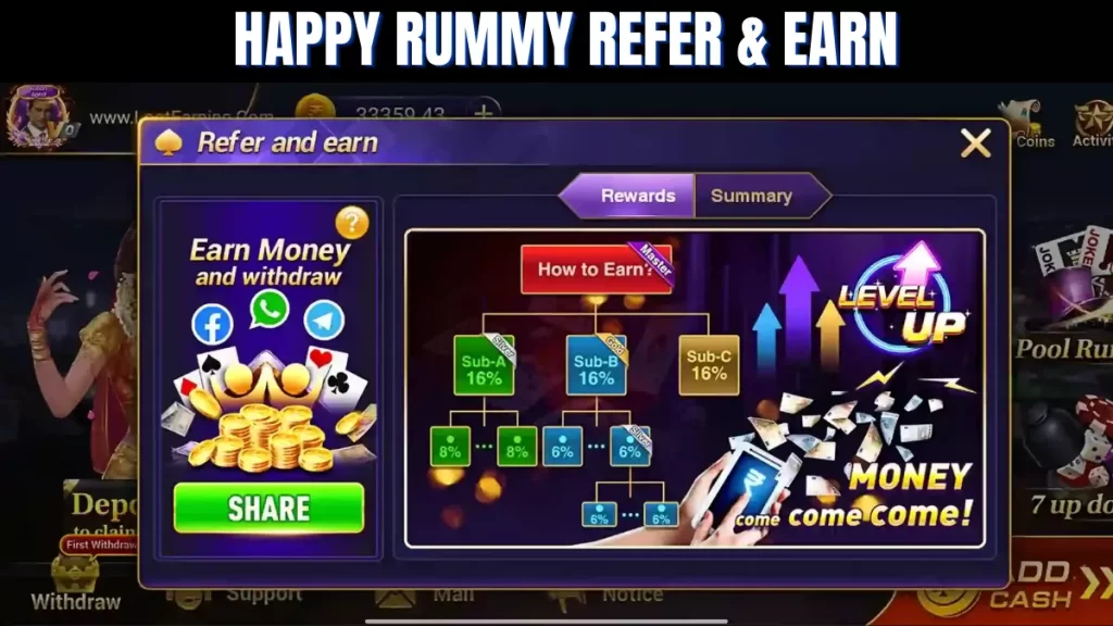 Happy Rummy Refer & Earn