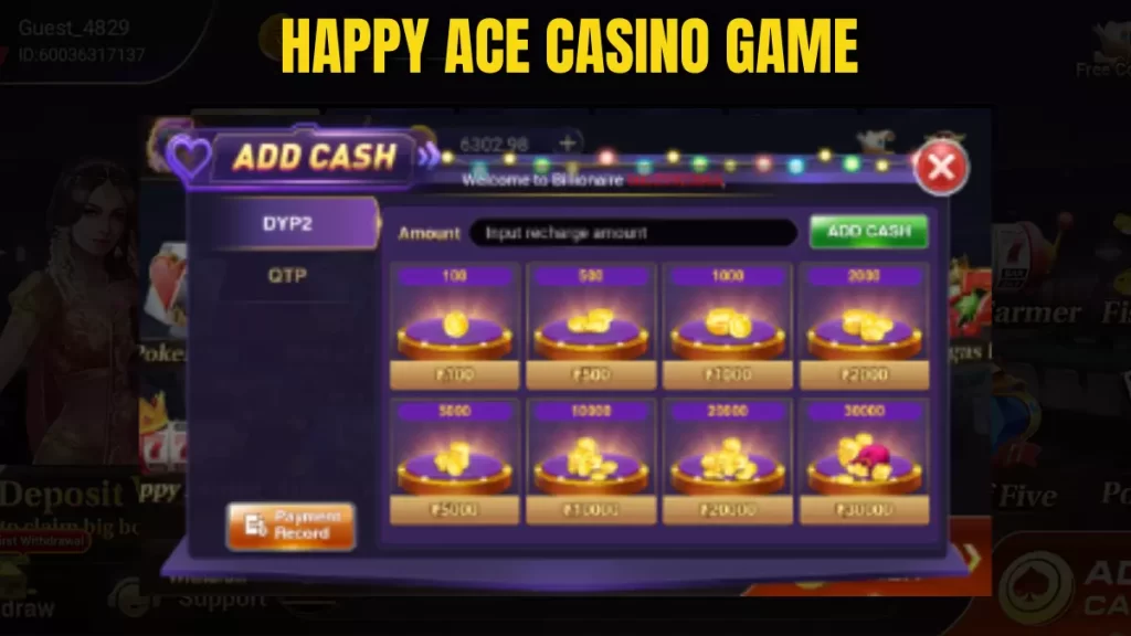 Happy Ace Casino Add Cash