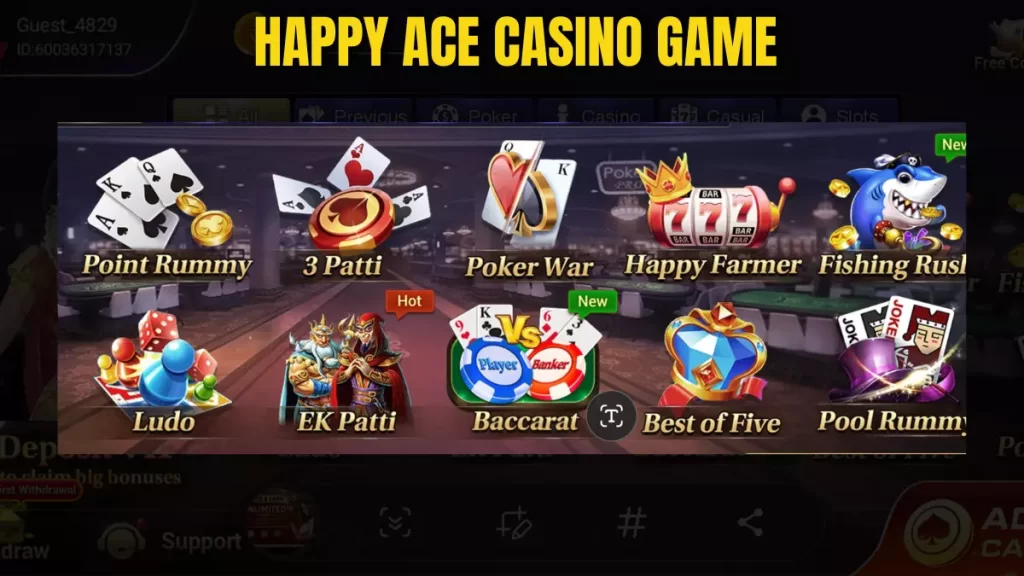 Happy Ace Casino Game, Happy Ace Casino Ludo