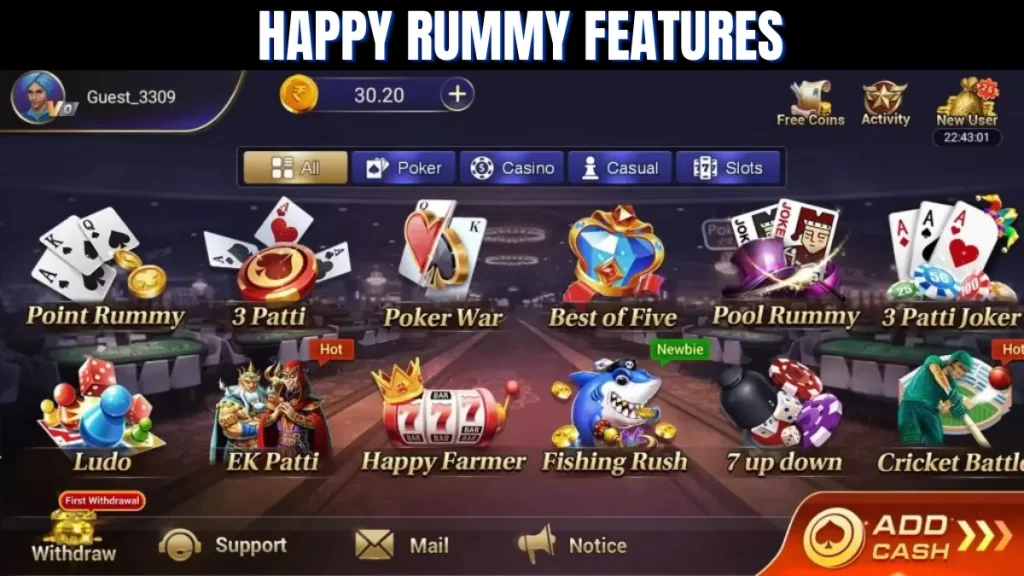 Happy Rummy 2023, Happy Rummy Feature
