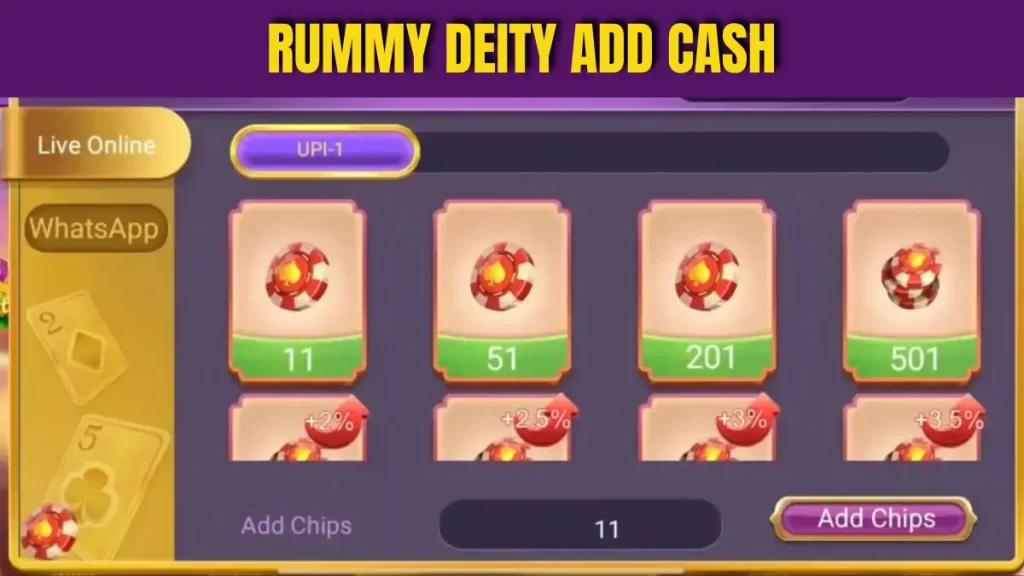 Rummy Deity Add Cash