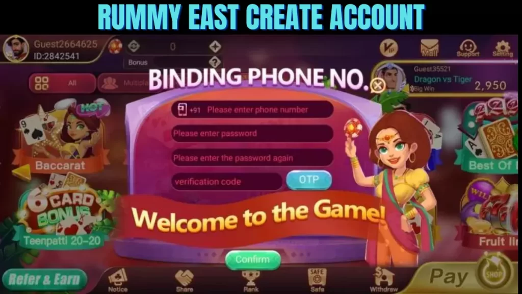 Rummy East Create Account