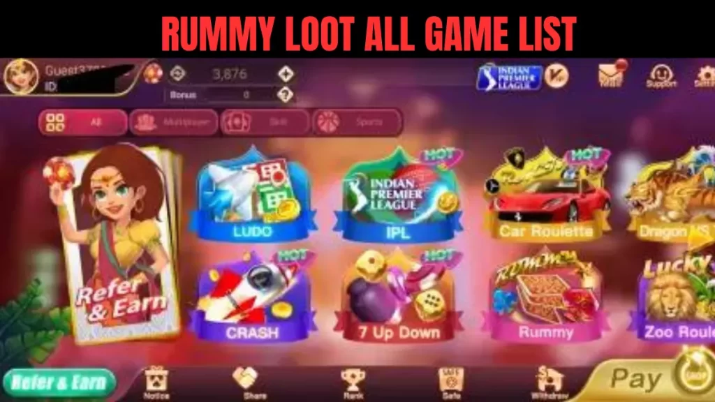 Rummy Loot All Game List