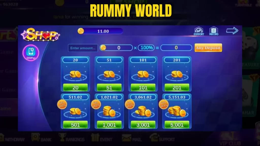 Rummy World Add Cash