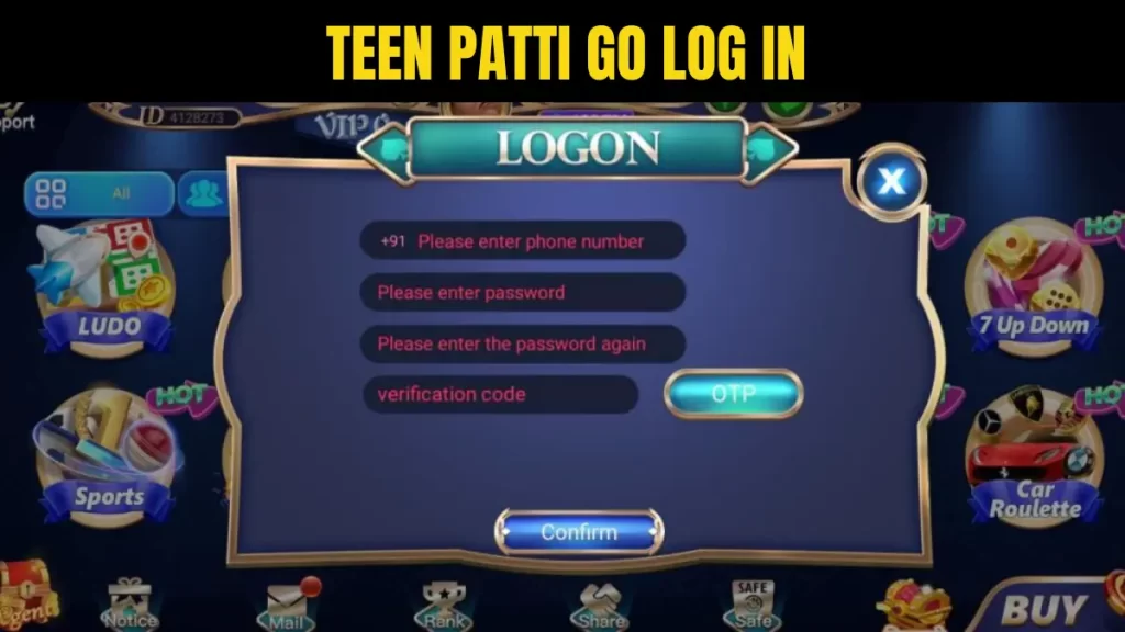Teen Patti Go Account Create, Teen Patti Go Login, Teen Patti Go Logon