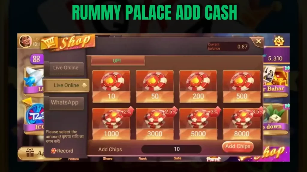 Rummy Palace Add Cash, Rummy Palace Download, Rummy Palace Login