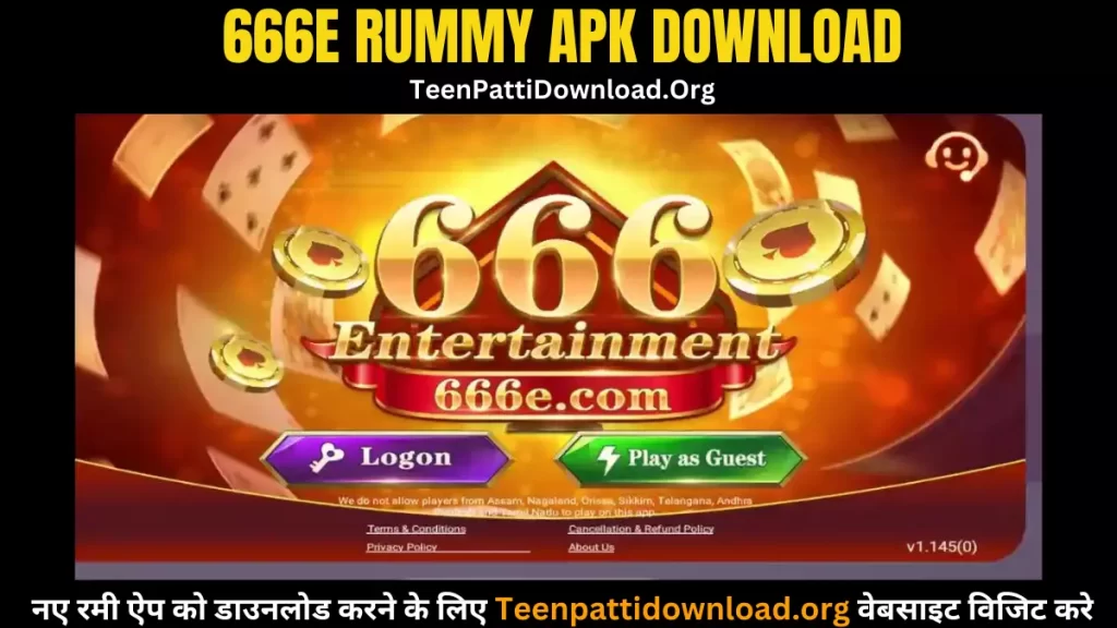 666E Rummy APK Download, 666E Rummy Create Account