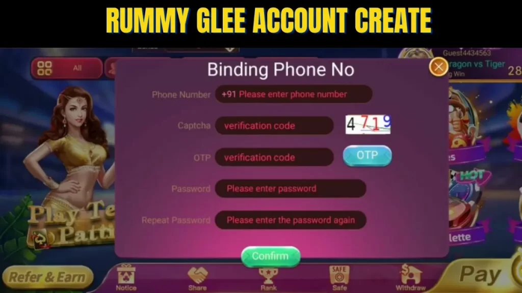 Rummy Glee Account Create
