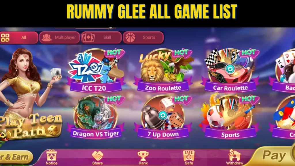 Rummy Glee All Game List